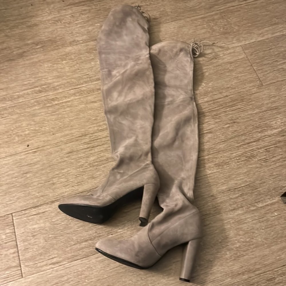 STUART WEITZMAN THIGH HIGH SUEDE BOOTS
